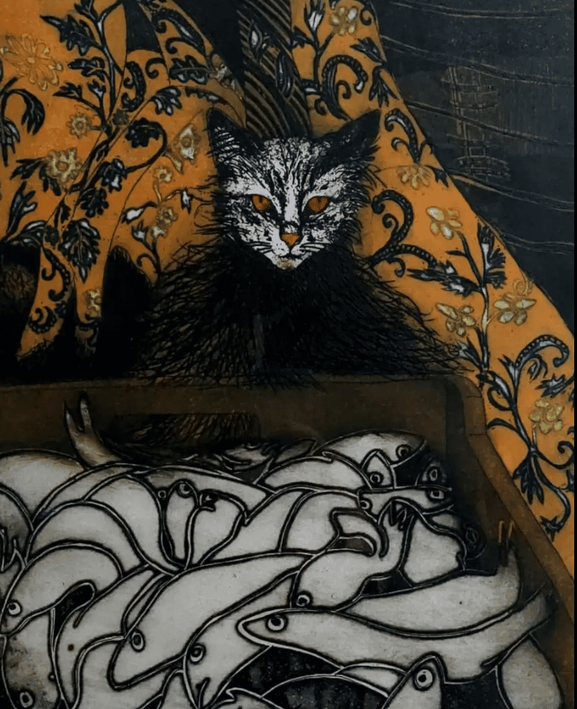 Pusuda, Gravür, 2000, 39,5 x 39,5 cm