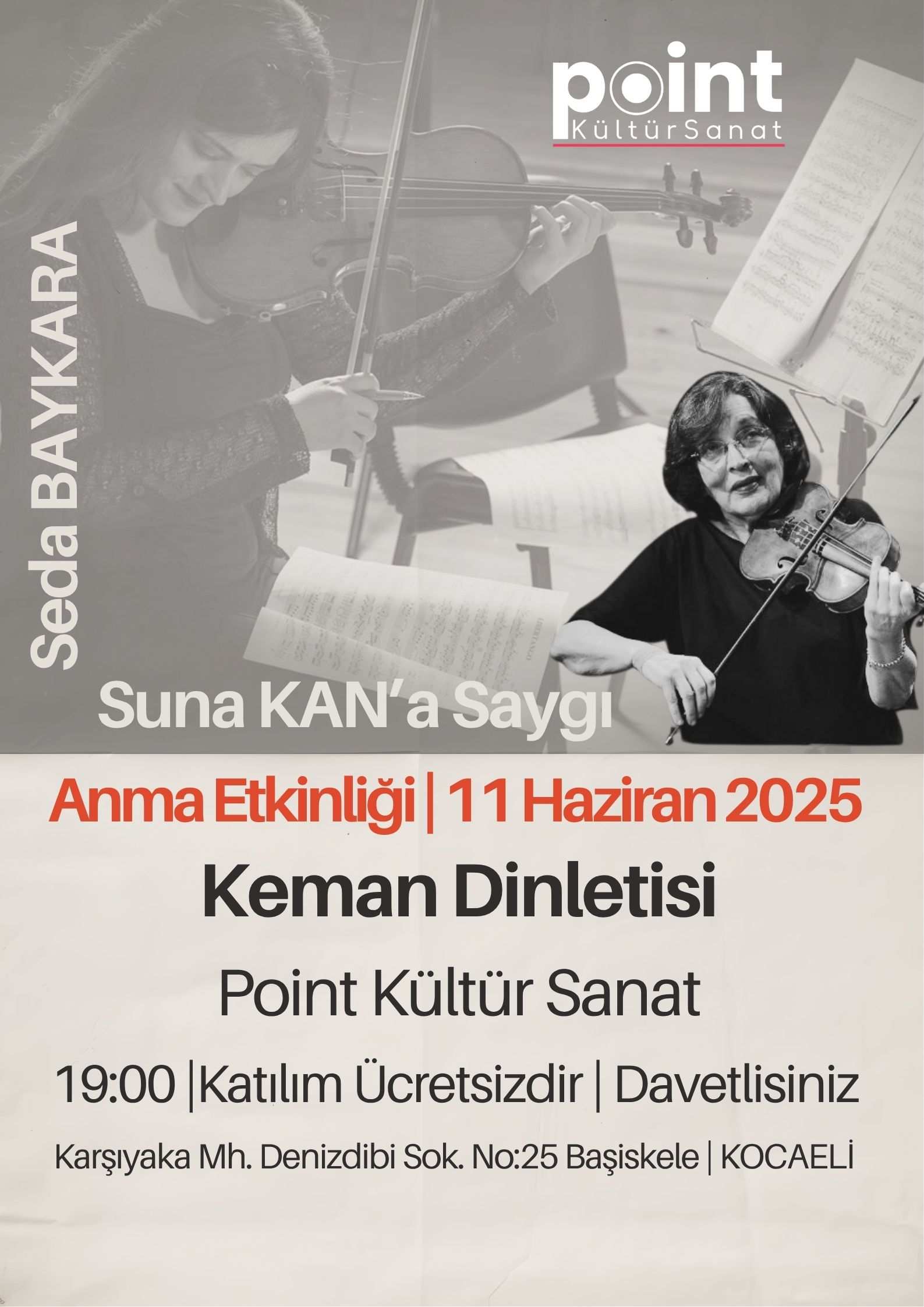 Cumhuriyet’in Keman Sesi Suna Kan, Point Kültür Sanat’ta Anıldı - Görsel 3