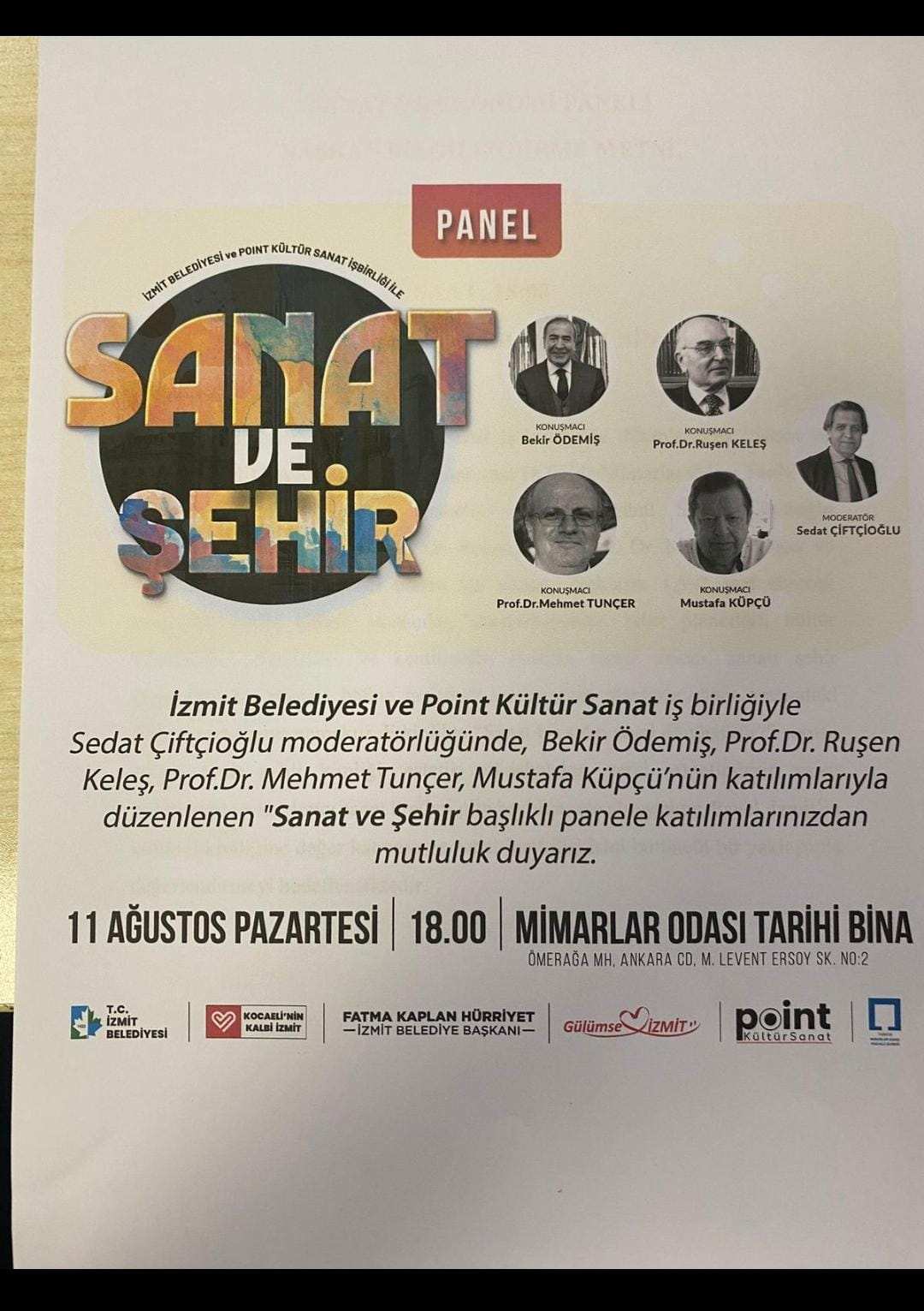 Sanat ve Şehir: İzmit’te Kamusal Akıl, Estetik ve Kültürel Bellek Üzerine Bir Buluşma - Görsel 2